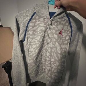 Jordan Gray and Blue Hoodie